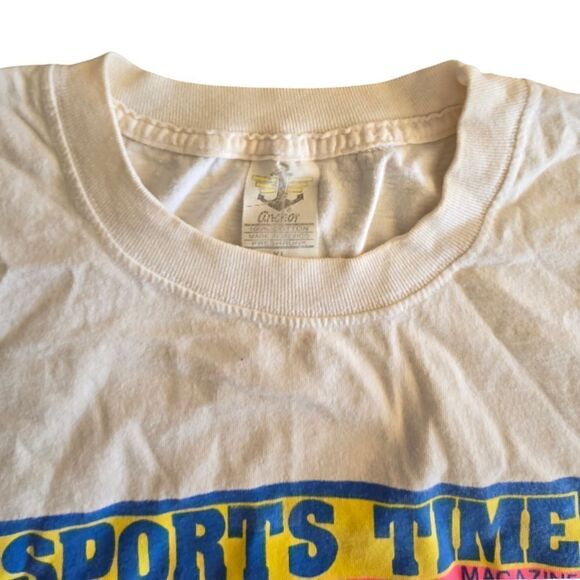 Vtg 90's Anchor Sports Time Magazine Funny T-Shirt Sz XL  Novelty Tee Humor - Picture 7 of 8
